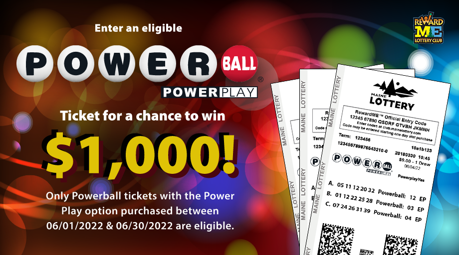 Enter an eligible Powerball with PowerPlay ticket for a chance to win $1,000!